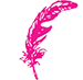 pink feather icon